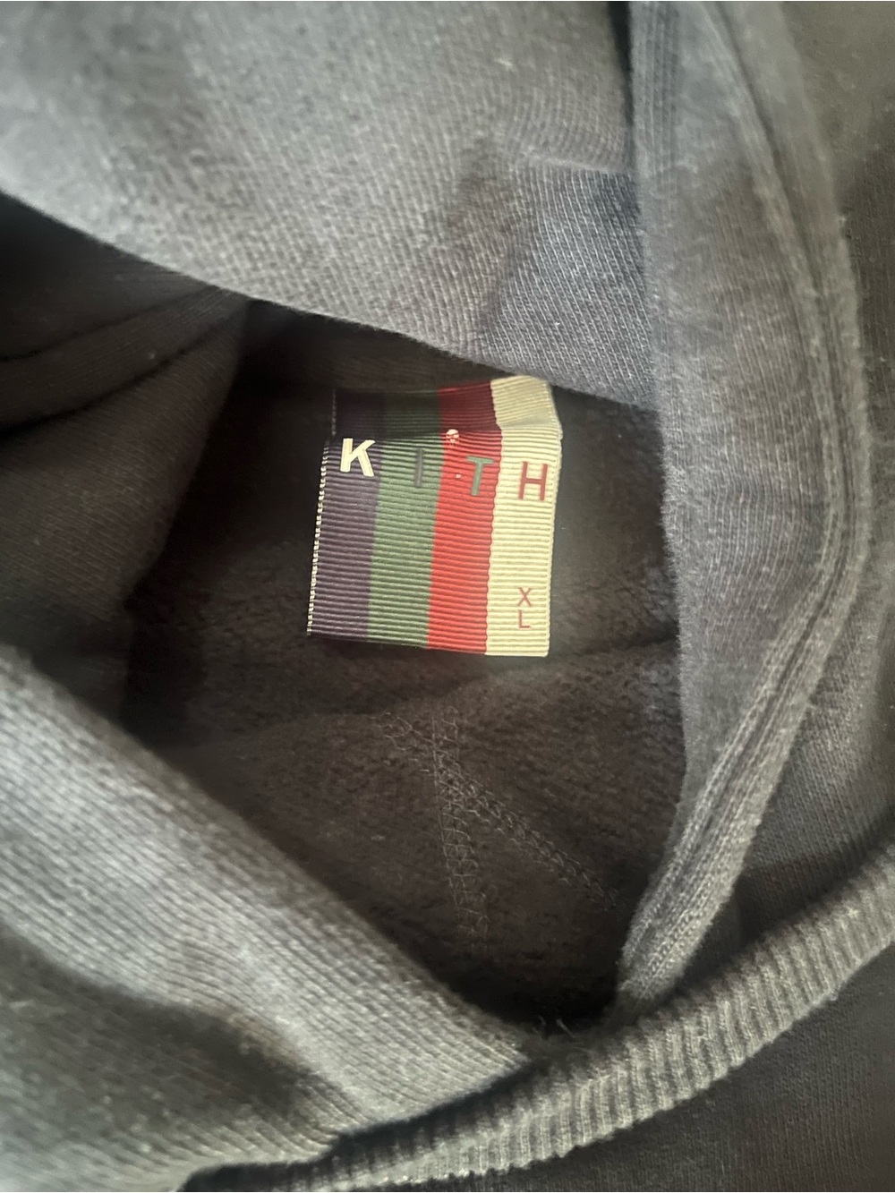 Kith Black Pullover Hoodie with Sleeve Logo - Picture 2 of 2